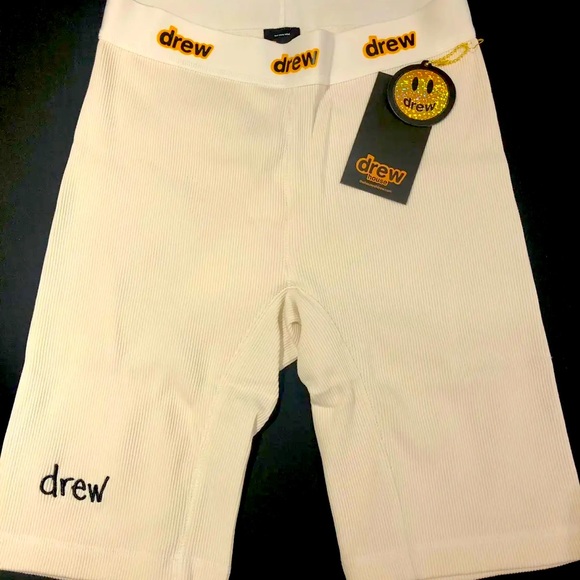 DREW Pants - DREW white biker shorts